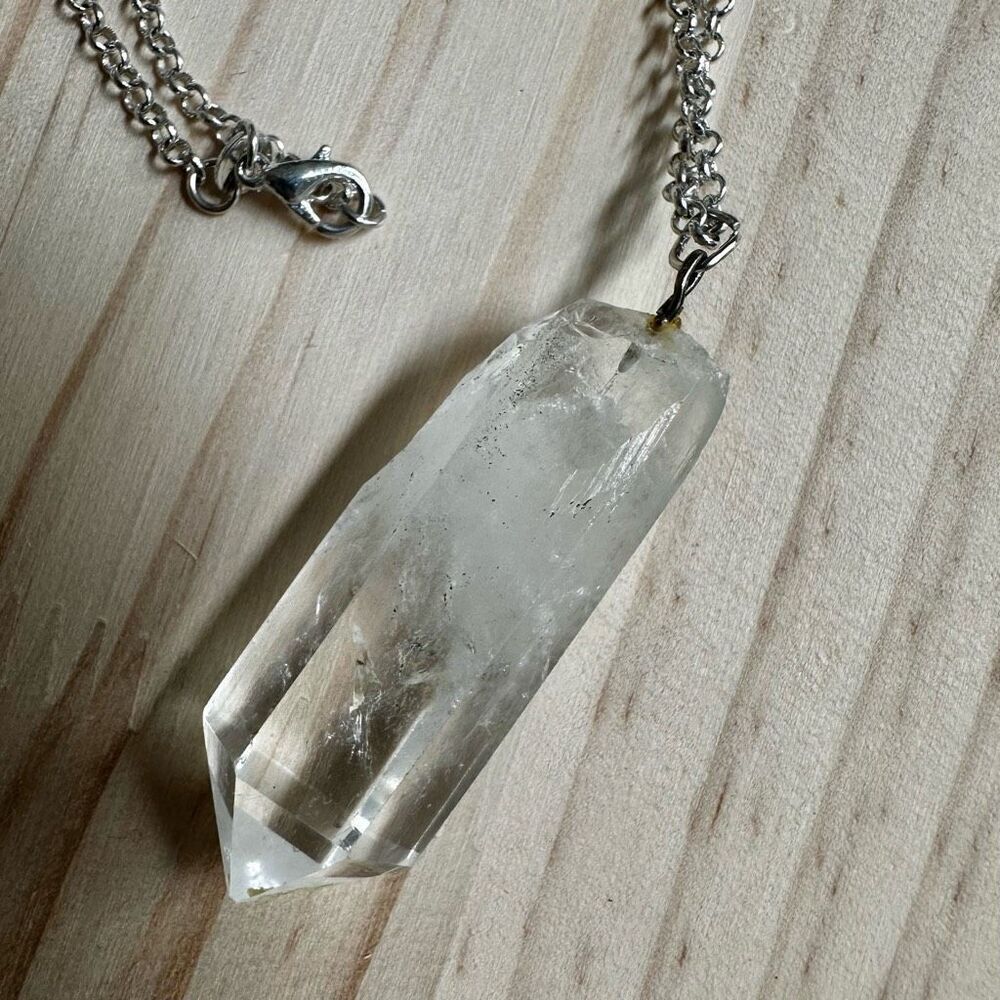 Clear Quartz Point Necklace - Picture 7 of 10